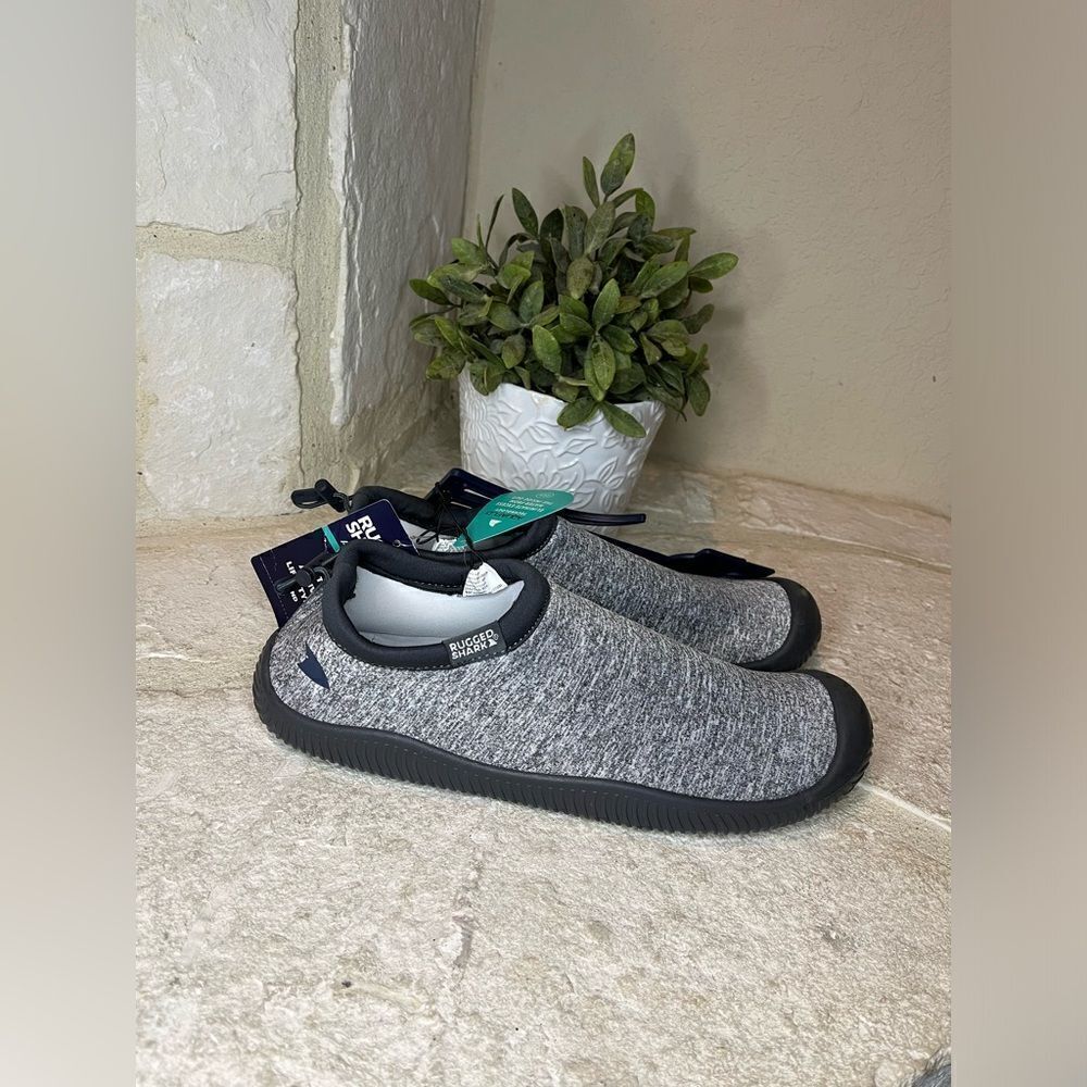 Rugged Shark Unisex Surf Moc Water Shoe w/Aqua Flo Drainage Ports grey sz 9